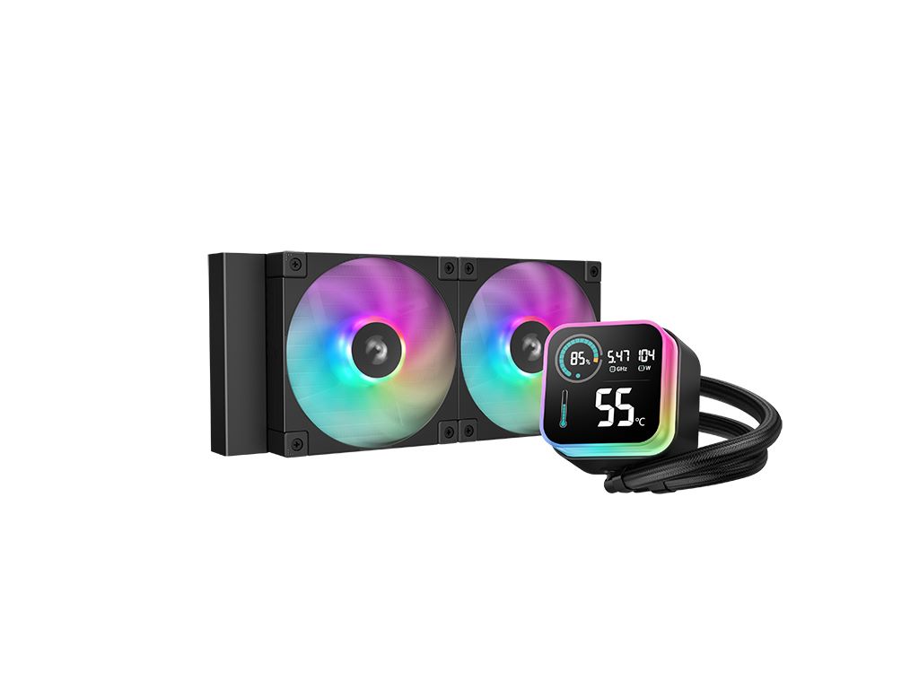 Vodeno Hlađenje DeepCool LQ240, 240mm, LCD, ARGB, black
