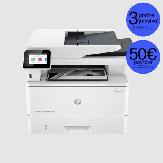 Multifunkcijski uređaj, HP LaserJet Pro 4102dw: 40str/min, USB 2.0, WIFI, LAN, 2Z622F