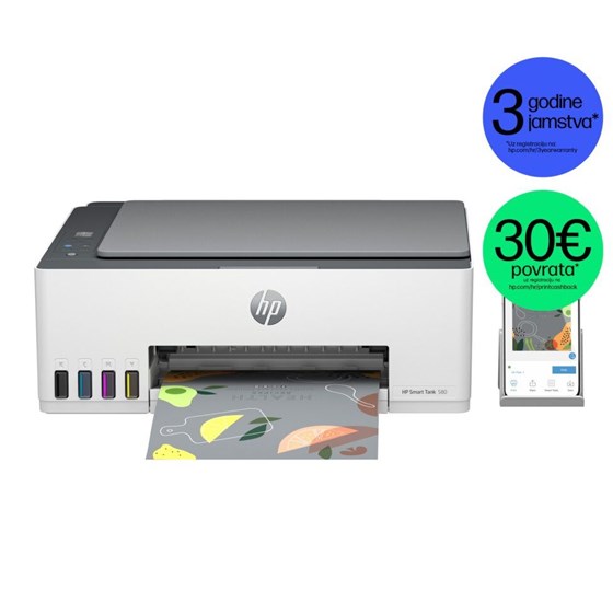 Multifunkcijski uređaj, HP Smart Tank 580 ITS Wireless, 4800x1200dpi, brzina: 11str/min, USB 2.0 Wi-Fi, 1F3Y2A
