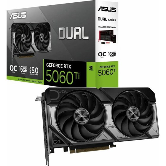 Grafička kartica Asus, nVidia GeForce Dual RTX 5060 Ti, OC Edition, 16GB GDDR7, DUAL-RTX5060TI-O16G