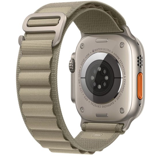 Apple Watch 49mm Band: Olive Alpine Loop - Large, mt5v3zm/a