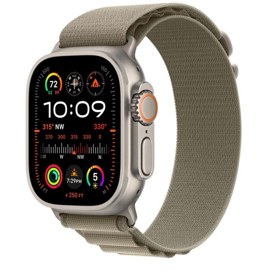 Apple Watch 49mm Band: Olive Alpine Loop - Small, mt5t3zm/a