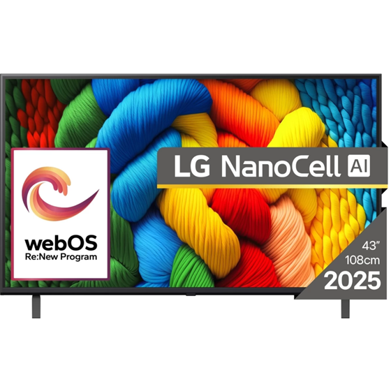 TV LG 43NANO80A3B 43" 4K UHD, LED,Smart TV, 43NANO80A3B