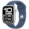 Apple Watch S10 GPS 46mm Silver Alu Case with Denim Sport Band - S/M