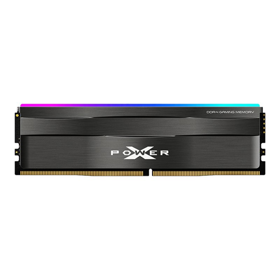 Memorija za PC, 8GB (1× 8GB) DDR4 3200 MT/s, Silicon Power Zenith RGB, CL16, Black, SP008GXLZU320BSD