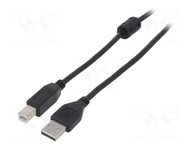 Kabel USB A 2.0 - USB B 3m (printer kabel) Gembird crni, CCF-USB2-AMBM-10