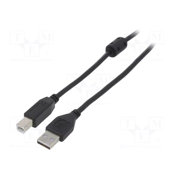 Kabel USB A 2.0 - USB B 3m (printer kabel) Gembird crni, CCF-USB2-AMBM-10