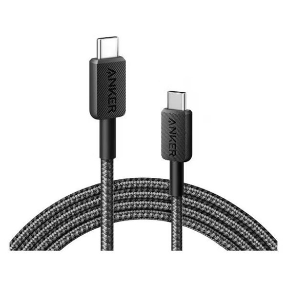 Anker 322 kabel USB-C to USB-C pleteni, 0,9m crni