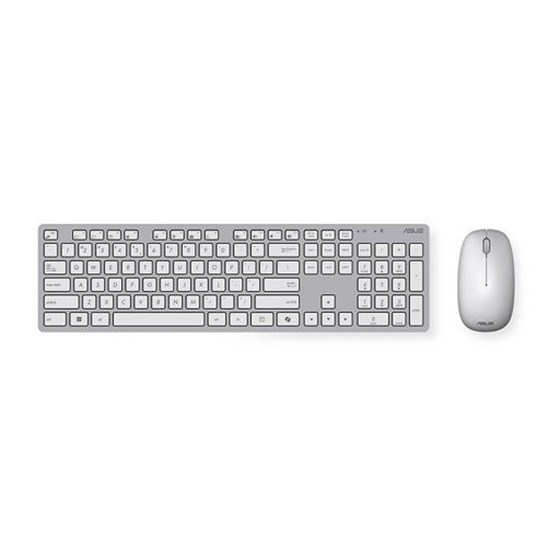 Tipkovnica + miš Asus W5000, bežični, bijeli, 90XB0430-BKM430