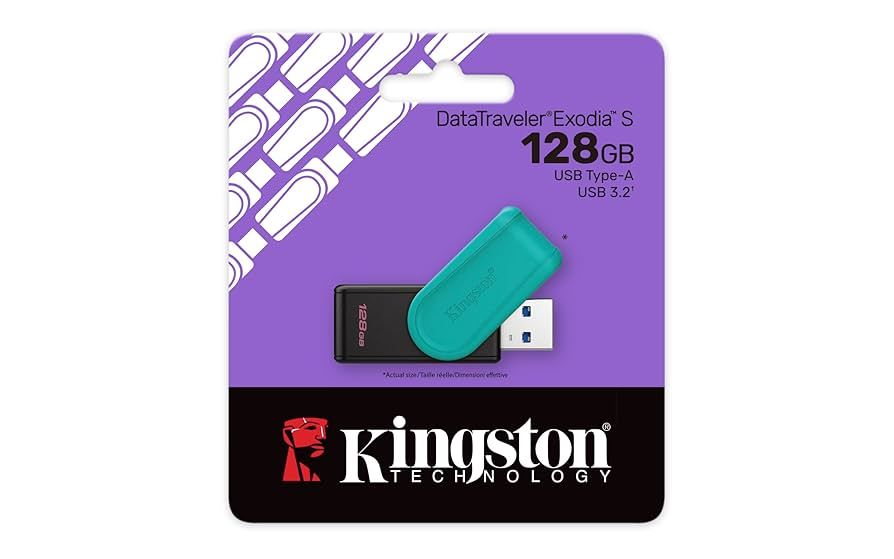 Memorija USB 3.2 Stick 128GB Kingston DataTraveler Exodia S (Black/Turquoise) P/N: DTXS/128GB