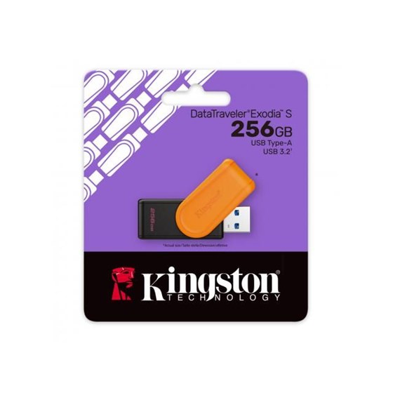 Memorija USB 3.2 Stick 256GB Kingston DataTraveler Exodia S (Black/Orange) P/N: DTXS/256GB