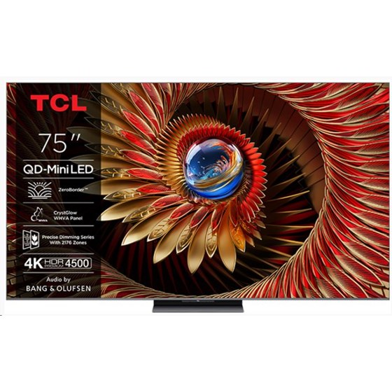 TV TCL 75C8K, 75" 4K UHD, minLED, Smart TV, 75C8K