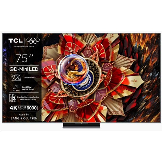TV TCL 75C9K, 75" 4K UHD, minLED, Smart TV, 75C9K