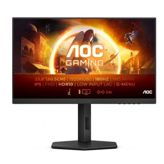 Monitor AOC 24G4X, 24" FHD, WLED IPS, 180Hz 0.5 ms, 2xHDMI, DP, Crni
