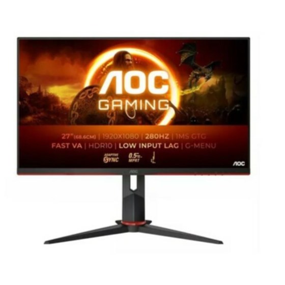 Monitor AOC27G2ZN3/BK, 27" FHD, Fast VA, 280Hz, 0.5 ms, 2x HDMI, 1x DP, Crni