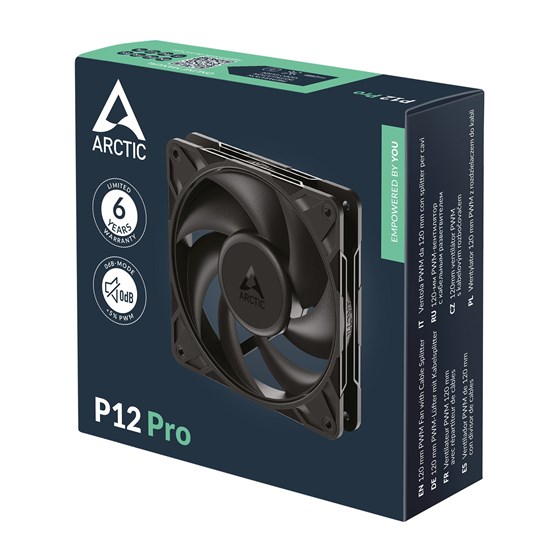 Ventilator Arctic P12 Pro PWM 120mm, Crni, ACFAN00305A