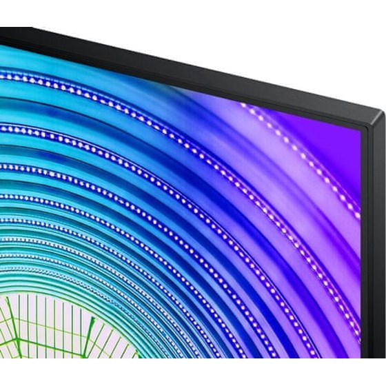 Monitor Samsung S60UA, 24" QHD, IPS, 75Hz 5ms, DP, HDMI, USB-C, USB, Pivot, AMD FreeSync, Crna, LS24A600UCUXEN