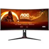 Monitor AOC CU34G2XP, 34" UWQHD, VA, 180Hz 1ms, DP, HDMI, AMD FreeSync, Zakrivljen, Crna