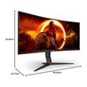 Monitor AOC CU34G2XP, 34" UWQHD, VA, 180Hz 1ms, DP, HDMI, AMD FreeSync, Zakrivljen, Crna