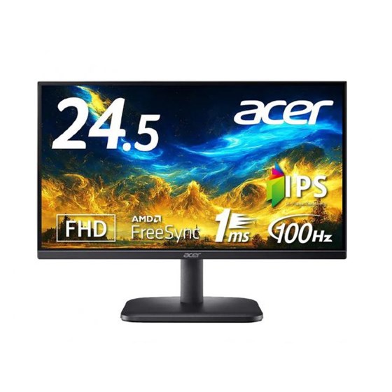 Monitor Acer EK251QEbi, 24.5" FullHD 100Hz IPS, ZeroFrame FreeSync, VGA, HDMI, UM.KE1EE.E01