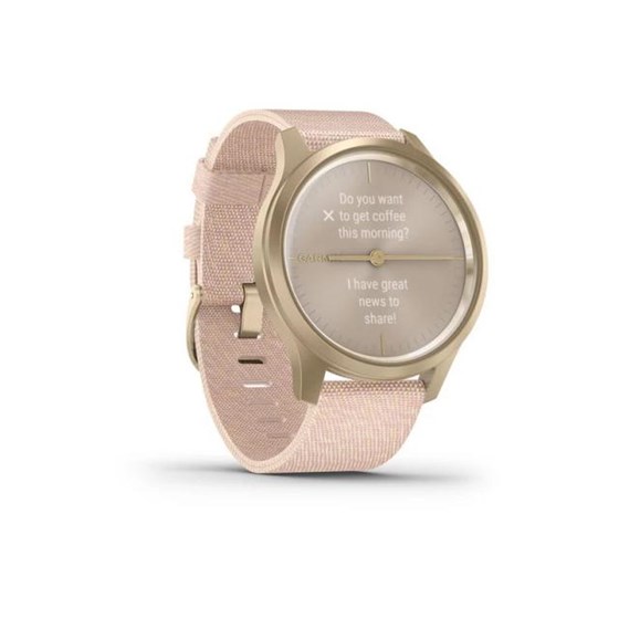 Garmin Vivomove Style Light Gold Blush Pink nylon