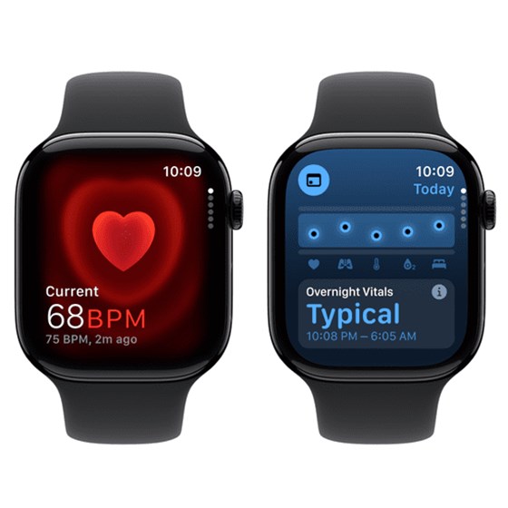 Apple Watch Series 10 GPS 46mm Jet Black Alu Case with Black Sport Band - M/L