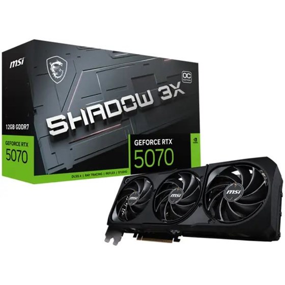 Grafička kartica MSI, nVidia GeForce RTX 5070 SHADOW 3X OC, 12GB GDDR7,  1x HDMI, 3x DisplayPort, RTX 5070 12G SHADOW 3X OC