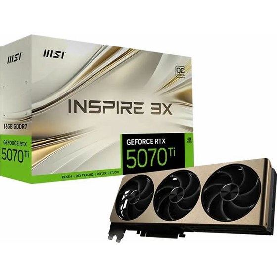 Grafička kartica MSI, nVidia GeForce RTX 5070 TI INSPIRE 3X OC PLUS, 16GB GDDR7, 1x HDMi, 3x DisplayPort, RTX 5070 TI 16G INSPIRE 3X OC PLUS