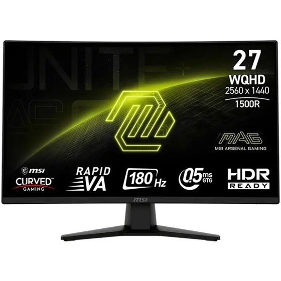 Monitor MSI MAG 274CQF, 27" QHD, VA, 180Hz, 0.5ms, 2x HDMI, DP, Curved 1500R