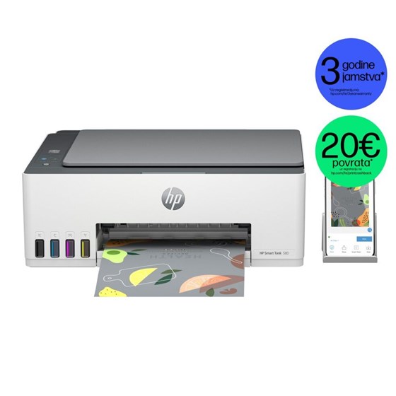 Multifunkcijski uređaj, HP Smart Tank 580 ITS Wireless, 4800x1200dpi, brzina: 11str/min, USB 2.0 Wi-Fi, 1F3Y2A