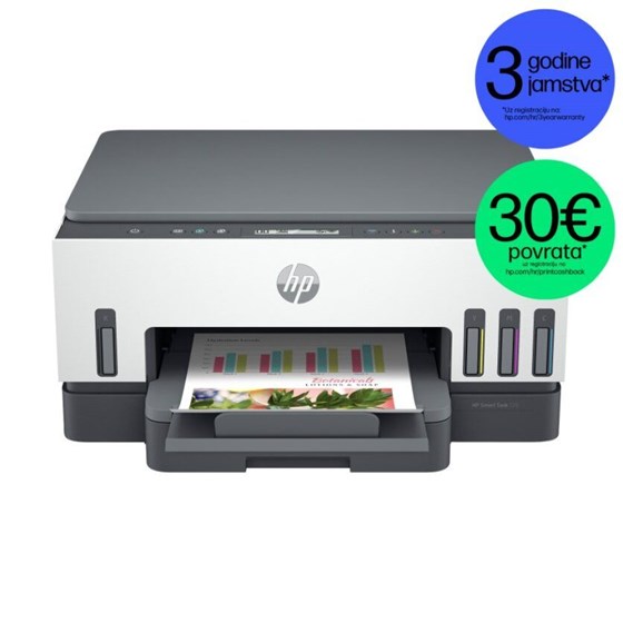 Multifunkcijski uređaj HP Smart Tank 720 ITS Wireless 4800x1200dpi brzina: 15str/min USB 2.0 Wi-Fi Bluetooth P/N: 6UU46A