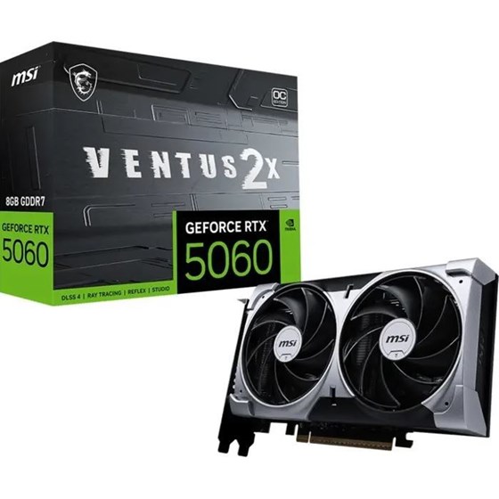 Grafička kartica MSI, nVidia GeForce RTX 5060 VENTUS 2X OC 8G, 8GB GDDR7, 1x HDMI, 3x DisplayPort, 912-V537-002