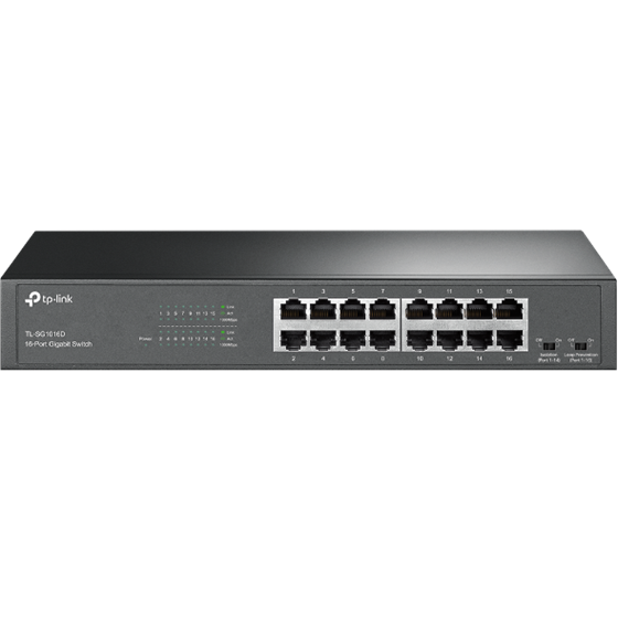 TP-Link TL-SG1016D, 16-port Gigabit Desktop/Rackmount Switch 