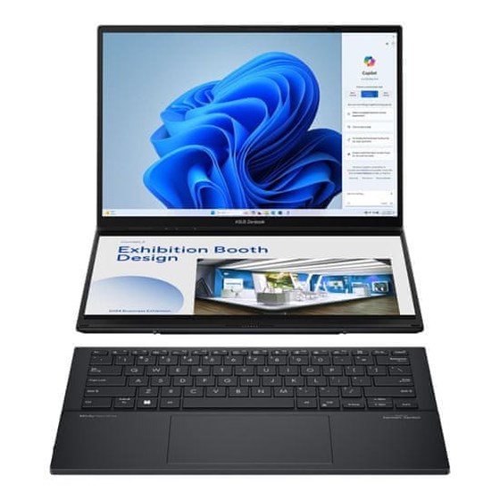 Asus ZenBook Duo UX8406MA-PZ051W, 90NB12U1-M00EV0, 14" 3K OLED Touchscreen 120Hz, Intel Core Ultra 9 185H, 32GB, 2TB SSD, W11H, Intel Arc Graphics