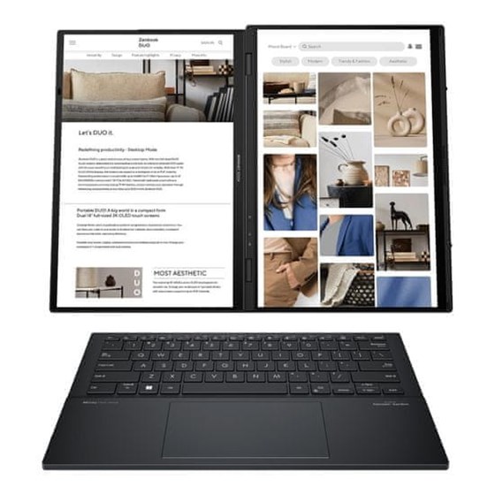 Asus ZenBook Duo UX8406MA-PZ051W, 90NB12U1-M00EV0, 14" 3K OLED Touchscreen 120Hz, Intel Core Ultra 9 185H, 32GB, 2TB SSD, W11H, Intel Arc Graphics