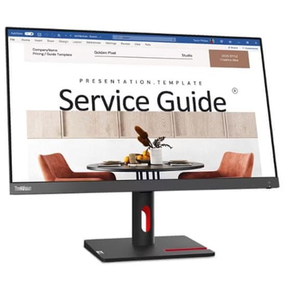 Monitor Lenovo ThinkVision S24i-30, 23.8" FullHD IPS, 100Hz 4ms, HDMI, VGA, Tilt, 63DEKAT3EU