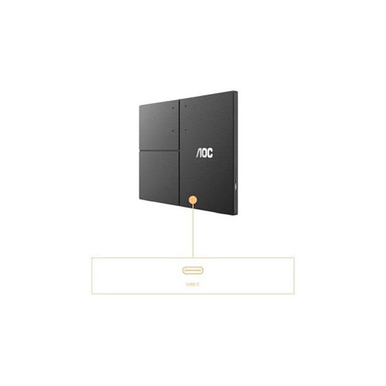Monitor AOC 16T3EA, 15.6 " FHD, IPS, 60Hz, 4 ms, 1x USB-C, Crni