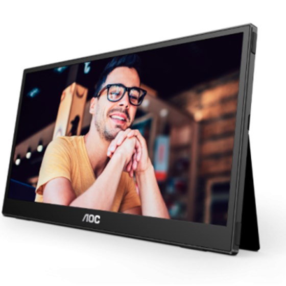 Monitor AOC 16T3EA, 15.6 " FHD, IPS, 60Hz, 4 ms, 1x USB-C, Crni