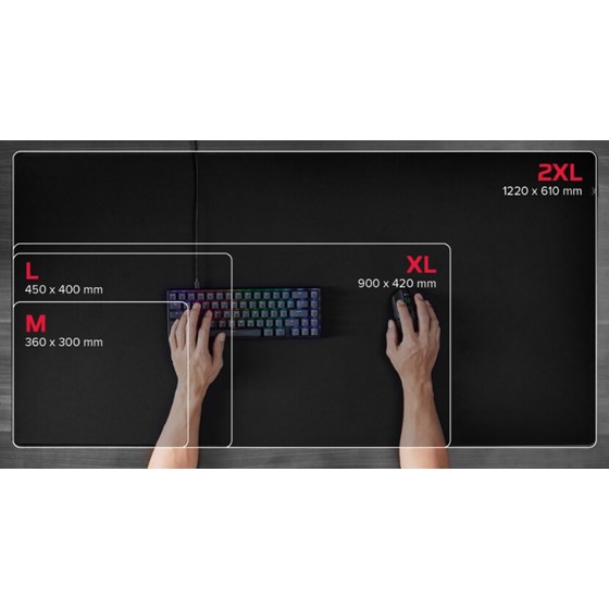Podloga za miš HP HyperX Pulsefire Mouse pad Black L, 4Z7X4AA