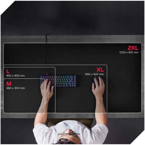Podloga za miš HP HyperX Pulsefire Mouse pad Black M, 4Z7X3AA