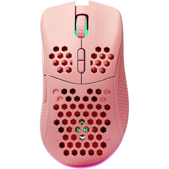 Miš DELTACO GAMING PM80 Wireless Lightweight Gaming Mouse, RGB, Pink