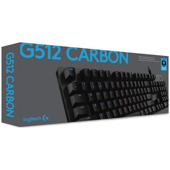 Tipkovnica Žična Logitech G512 CARBON with GX Red switches crna P/N: 920-009370