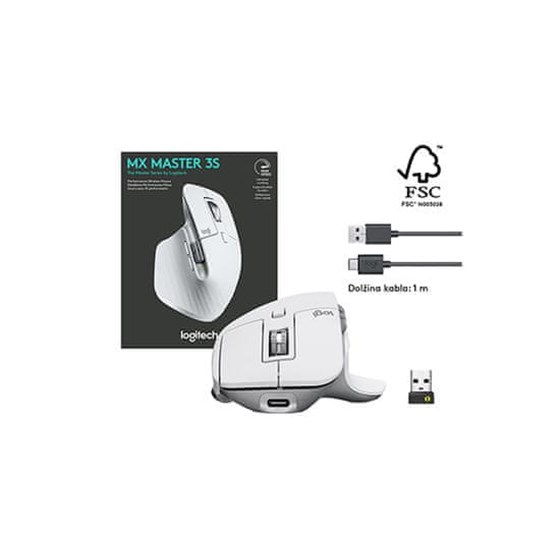 Miš Logitech MX Master 3S Performance Wireless Gray P/N: 910-006560