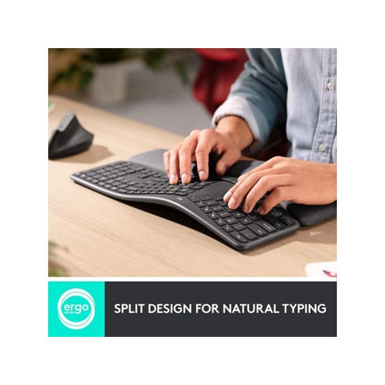Tipkovnica Bežična Bluetooth Logitech ERGO K860 KEYBOARD GRAPHITE (HR)(P) crna P/N: 920-010108