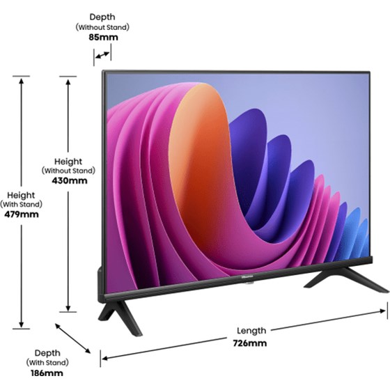 TV HISENSE 32A4N, 32" HD, LED, Smart TV, 32A4N