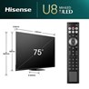 TV HISENSE 75U8NQ, 75" 4K UHD, ULED, Smart TV, 75U8NQ