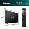TV HISENSE 85E7NQ PRO, 85" 4K UHD, QLED, Smart TV, 85E7NQ PRO