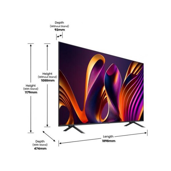 TV HISENSE 85E7NQ PRO, 85" 4K UHD, QLED, Smart TV, 85E7NQ PRO