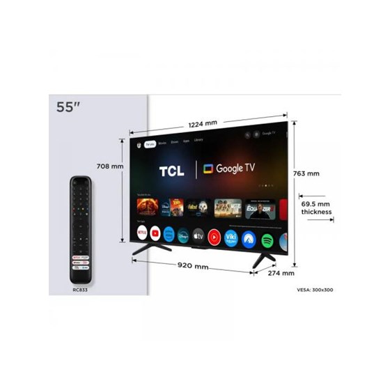 TV TCL 55P7K 55" 4K UHD, QLED,  Smart TV, 55P7K