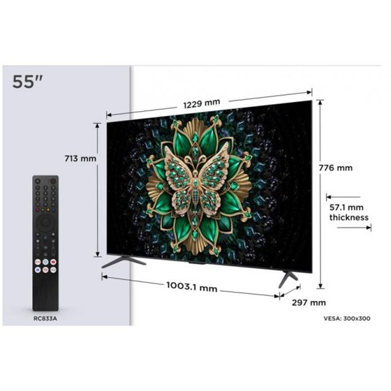 TV TCL 55C6K 55" 4K UHD, mini LED,  Smart TV, 55C6K